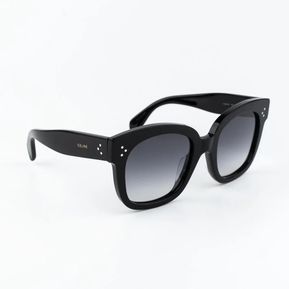 Celine 3 DOTS Women Sunglasses Black Grey Gradient Cl4002UN 01B NEW AUTHENTIC - Picture 4 of 13